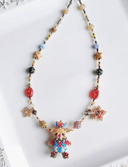 Handmade Circus Bear Necklace丨Verhalo Custom Jewelry