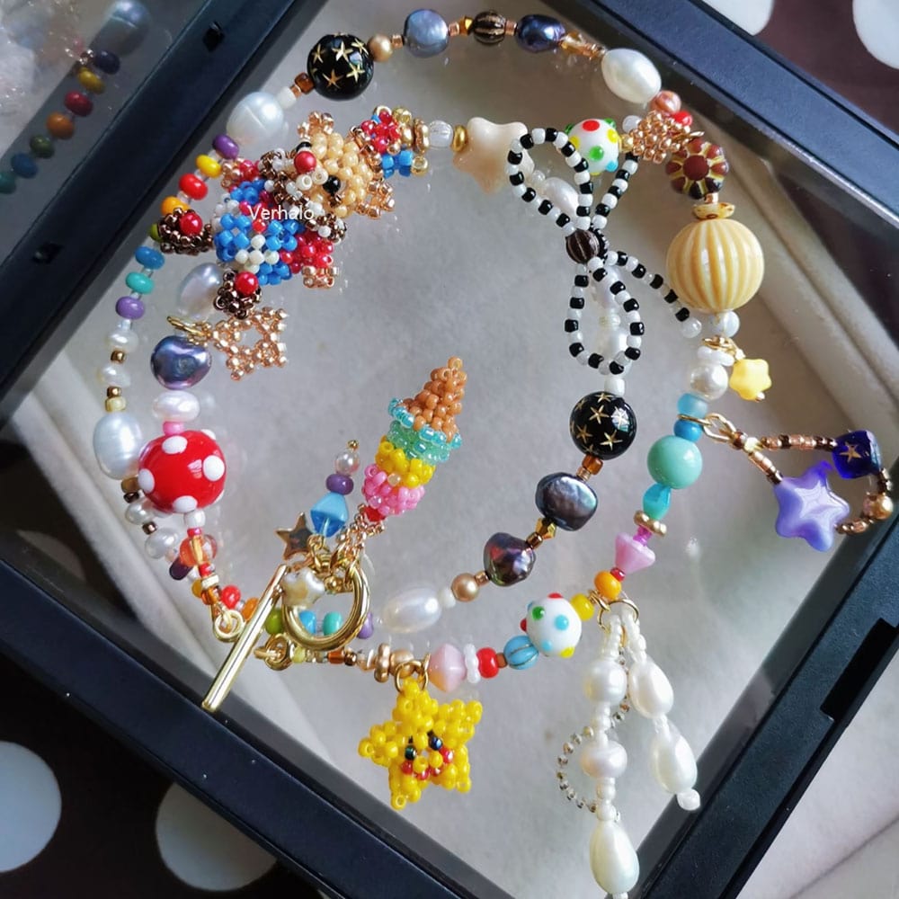 Handmade Ice Cream Bear Necklace丨Verhalo Custom Jewelry