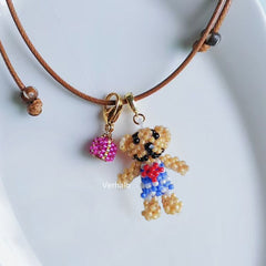 Handmade Bear & Gift Box Pendant Set丨Verhalo Personalized Jewelry