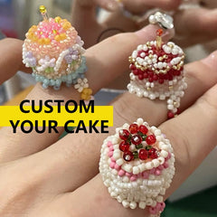 custom birthday cake rings from verhalo custom jewelry