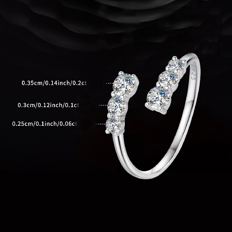 Moissanite Ring | Sterling silver | Verhalo Jewelry