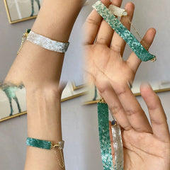 Gradient Green Miyuki Beads Handmade Bracelet - Verhalo Jewelry