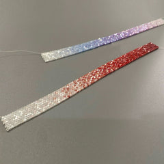 Gradient Violet & Red Miyuki Beads Handmade Bracelet - Verhalo Jewelry