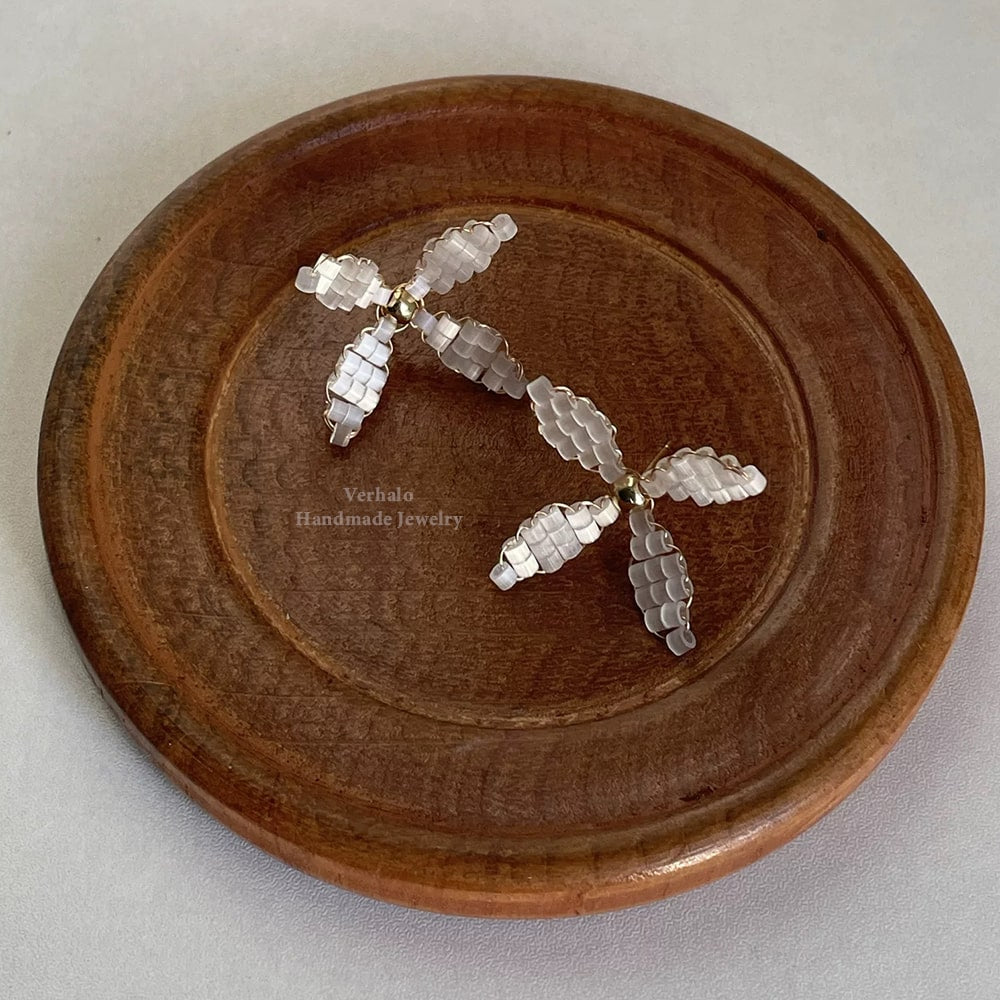 Handmade Flower Clip on Earrings - Verhalo Jewelry