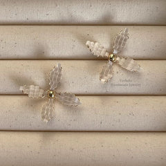 Handmade Flower Clip on Earrings - Verhalo Jewelry