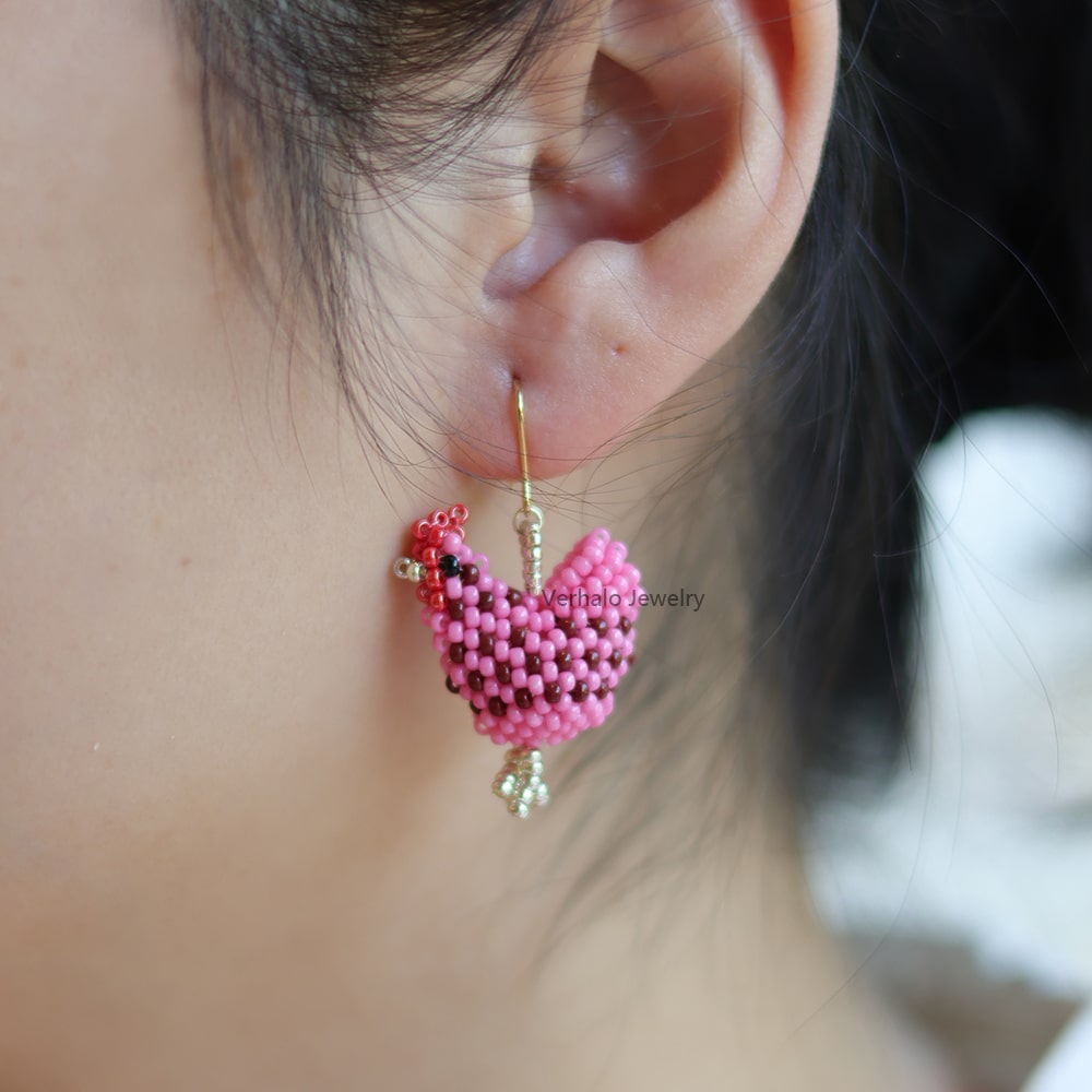 Handmade Little Chicken Earrings - Verhalo Jewelry