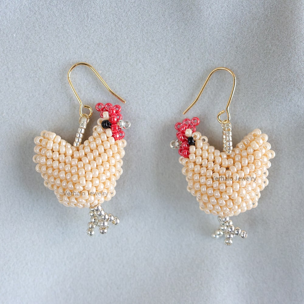 Handmade Little Chicken Earrings - Verhalo Jewelry