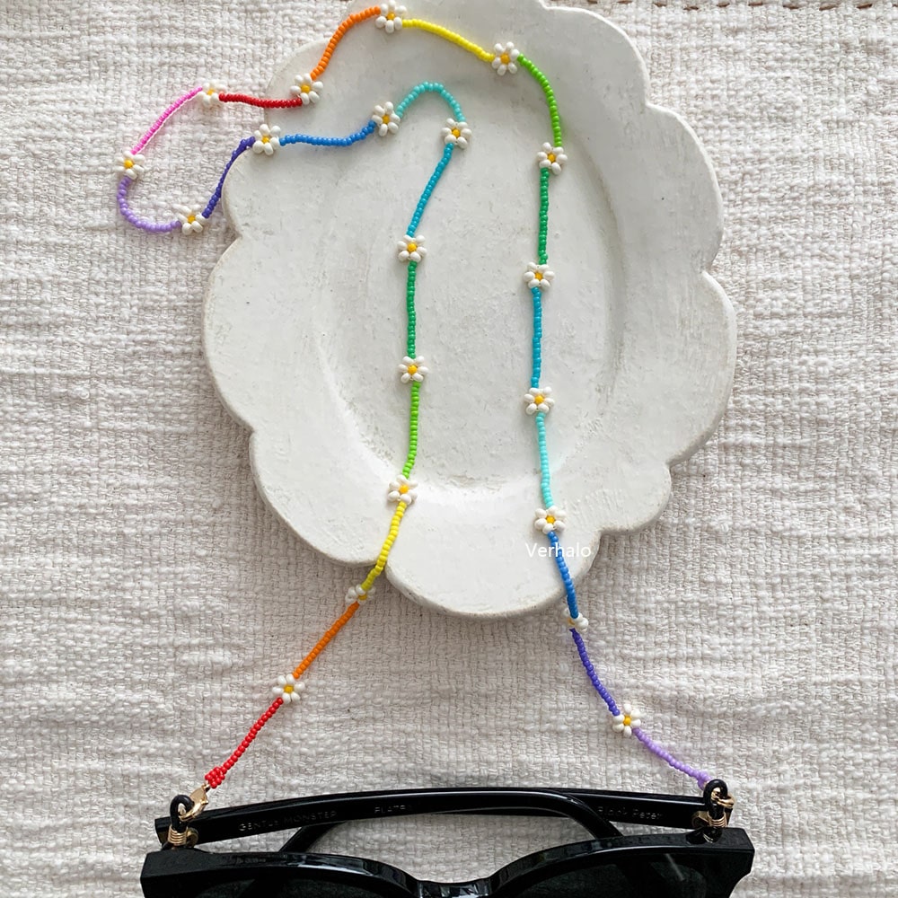 Handmade Rainbow Eyeglass Chain丨Verhalo丨Custom Jewelry