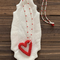 Handmade Heart Long Necklace for Women - Verhalo Personalized Jewelry