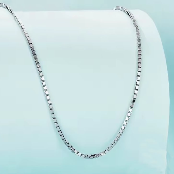 Box Chain Necklace | Sterling Silver | Verhalo Jewelry