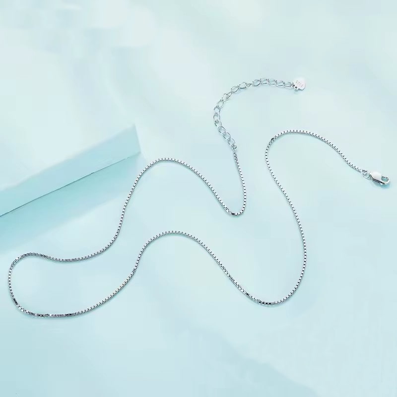 Box Chain Necklace | Sterling Silver | Verhalo Jewelry