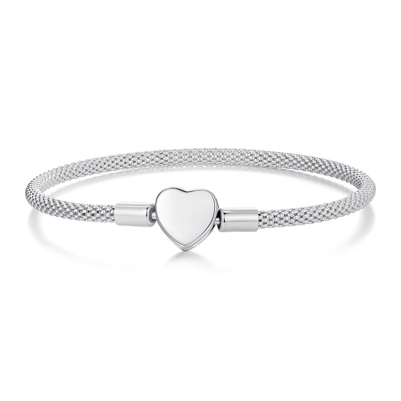 Heart Chain Bracelet | Sterling Silver | Verhalo Jewelry