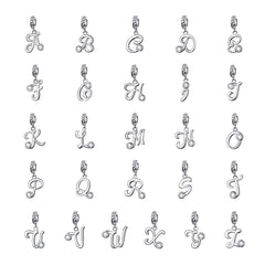 Initial Dangle Charm | Sterling Silver | Verhalo Jewelry