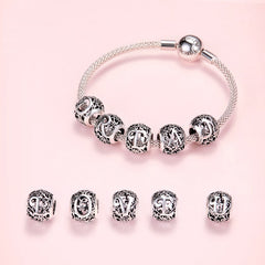 Alphabet Charm Bracelet | Sterling Silver | Verhalo Jewelry