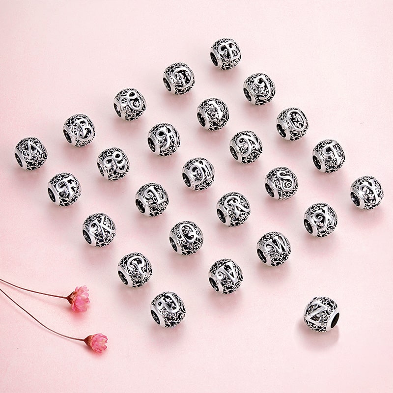 Alphabet Charm | Sterling Silver | Verhalo Jewelry