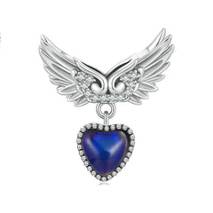 Angle Wings Mood Dangle Charm | Sterling Silver | Verhalo Jewelry