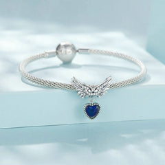 Angle Wings Mood Dangle Charm Bracelet | Sterling Silver | Verhalo Jewelry