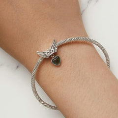 Angle Wings Mood Dangle Charm Bracelet | Sterling Silver | Verhalo Jewelry