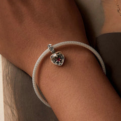 Rose Wedding Heart Dangle Charm