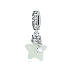 Glow-in-the-dark Wishing Bottle Charm | Sterling Silver | Verhalo Jewelry