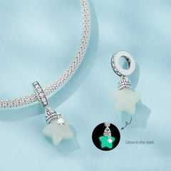 Glow-in-the-dark Wishing Bottle Charm | Sterling Silver | Verhalo Jewelry