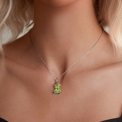 Dreamy Bear Charm Necklace | Sterling Silver | Verhalo Jewelry