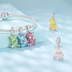 Dreamy Bear Charm Bracelet Set | Sterling Silver | Verhalo Jewelry