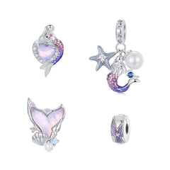 Little Mermaid Charm Bracelet Set