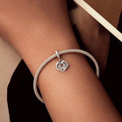 Mother & Baby Heart Dangle Charm