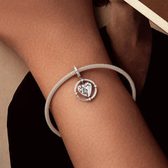 A Family of Three Heart Charm