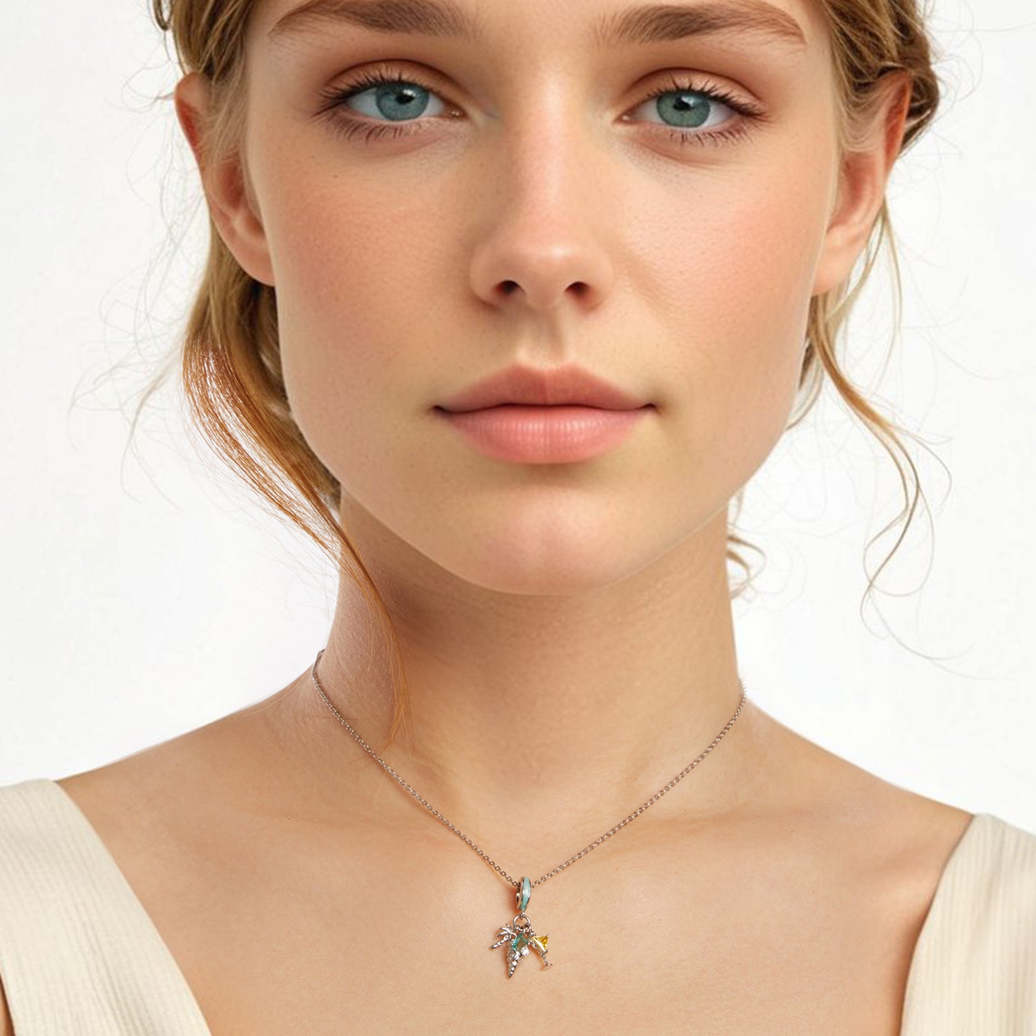 Beach Party Charm Necklace | Sterling Silver | Verhalo Jewelry