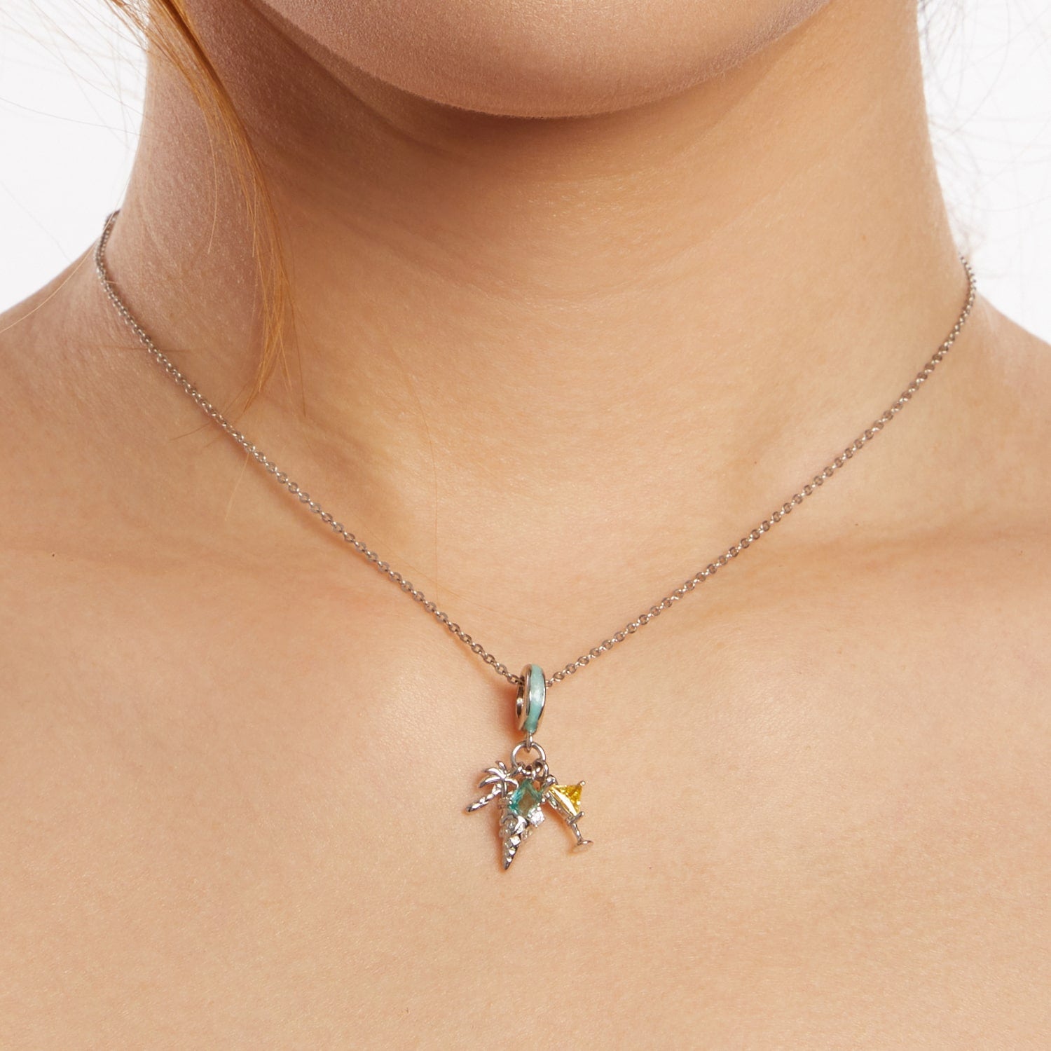 Beach Party Charm Necklace | Sterling Silver | Verhalo Jewelry