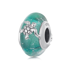 Little Turtlet Murano Glass Charm | Sterling Silver | Verhalo Jewelry