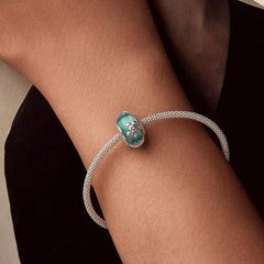Little Turtlet Murano Glass Charm Bracelet | Sterling Silver | Verhalo Jewelry