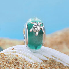 Little Turtlet Murano Glass Charm | Sterling Silver | Verhalo Jewelry