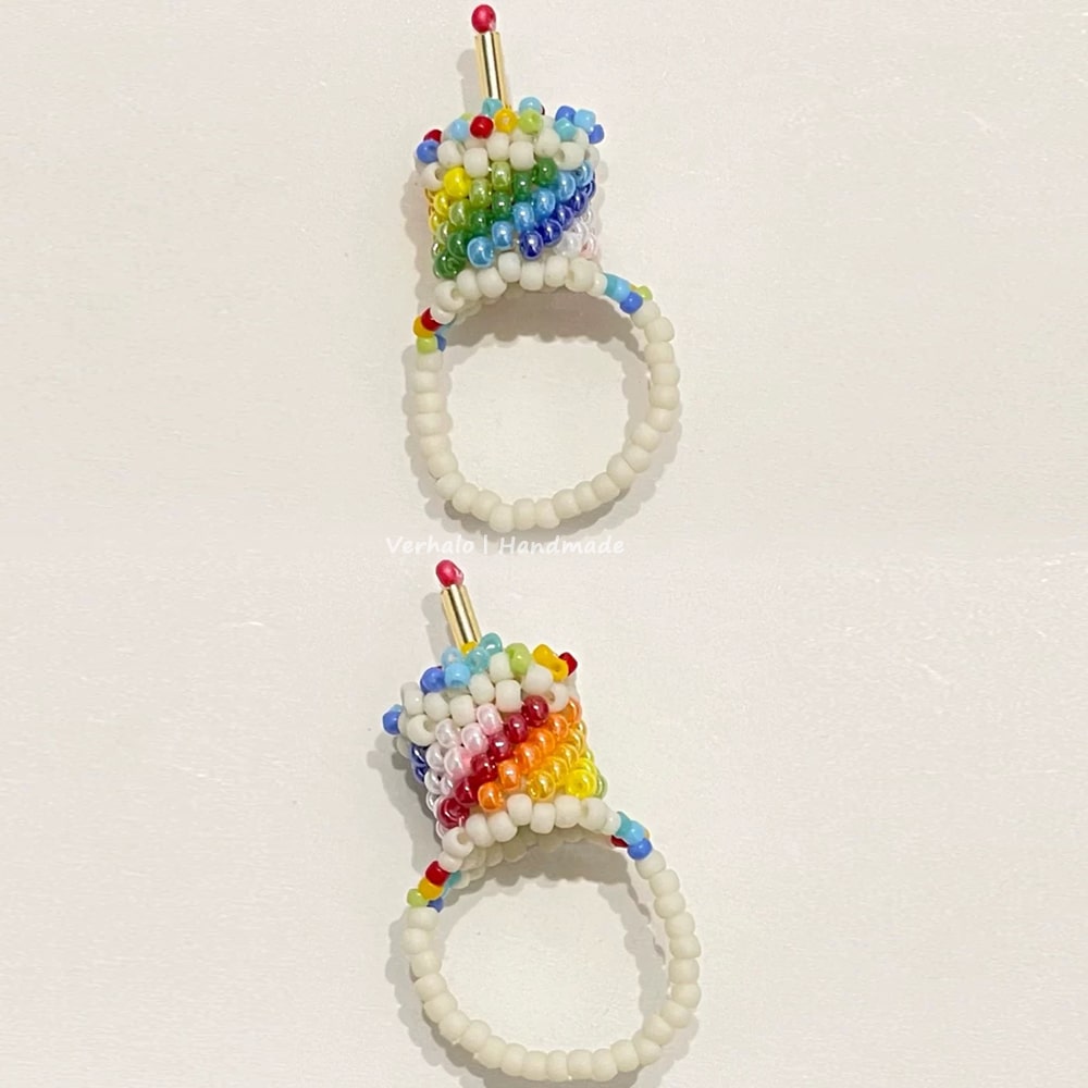 Birthday Cake Handmade Ring - Verhalo Jewelry
