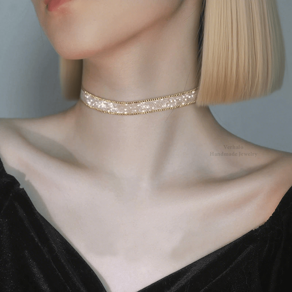 Shining Handmade Choker Necklace丨Verhalo Jewelry